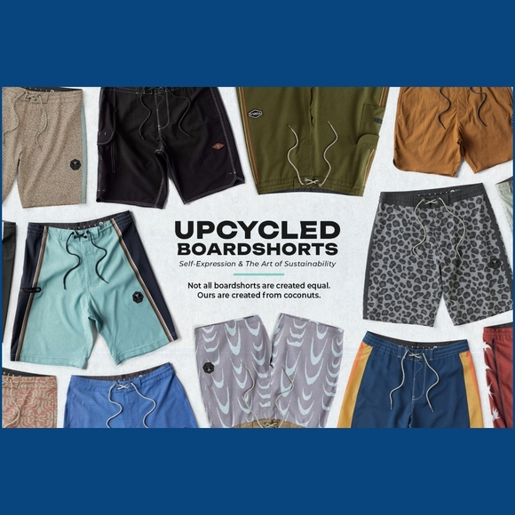 VISSLA Shark Alley Upcycled Boardshorts - Sz 34 - Picture 12 of 12